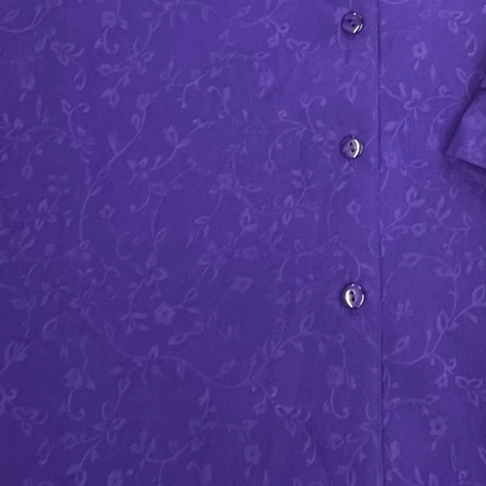 Vintage 90’s Kelly Scott purple shirt and pants set women’s size Medium (Large)